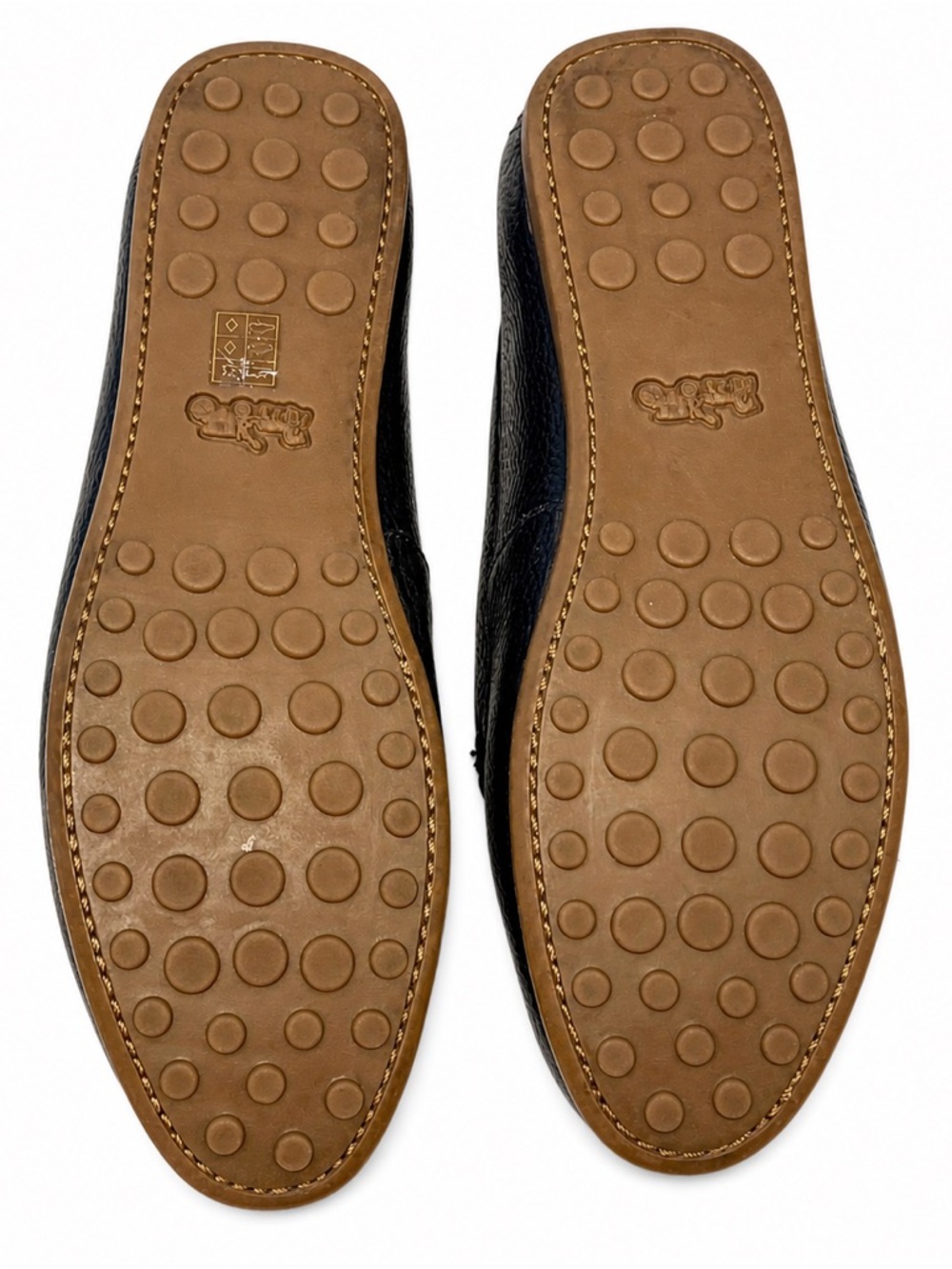Coach Black Pebbled Leather Driver Loafers Horse & Carriage Logo Women’s 7.5B - Picture 7 of 13